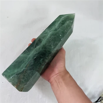 

ZXW Sell 3.4KG natural green fluorite point wand for home decoration
