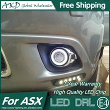 AKD автомобильный Стайлинг COB Angel Eye противотуманная фара для Mitsubishi ASX светодиодный DRL 2010-2012 дневной ходовой противотуманный светильник автомобильные аксессуары