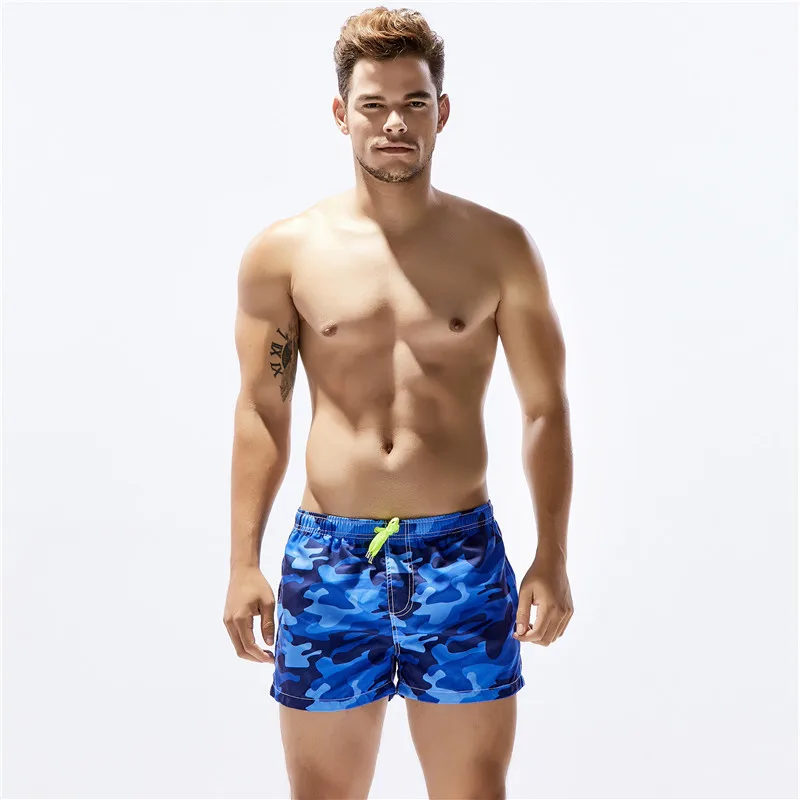 

2018 Hot Summer Man's Board Shorts Quick Dry Men Shorts Camouflage Hot Guy Beach Boxers Sports Man Short Pants Loose Pants