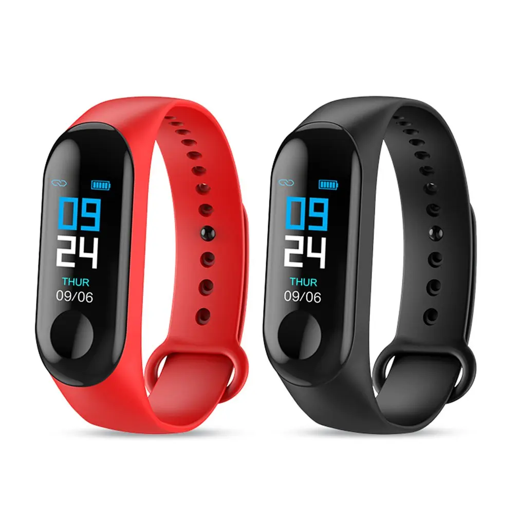 

M3 Smart Bracelet IPS Screen Waterproof Heart Rate Monitoring Blood Pressure Tracker For Men Women Spaot Wristbnad