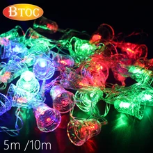 2016 Christmas light string 10m 5m colour LED light 8 mode flash 5 style with Remote control rainproof RGB Holiday Lighting