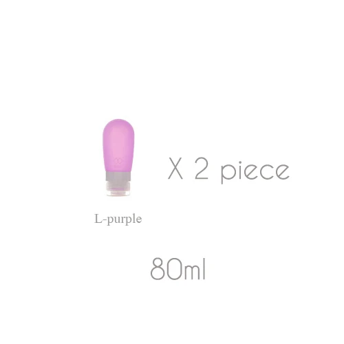Диспенсер для мыла, контейнер для жидкого мыла, дорожный лосьон для ванны, шампунь, пресс-бутылка, гель для душа, диспенсер - Цвет: Purple 80ml