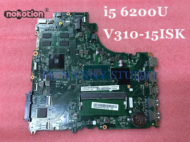 Материнская плата PCNANNY DA0LV6MB6F0 для Lenovo Ideapad V310 V310-15ISK-15 6 дюйма-Core i5 6200U DDR4