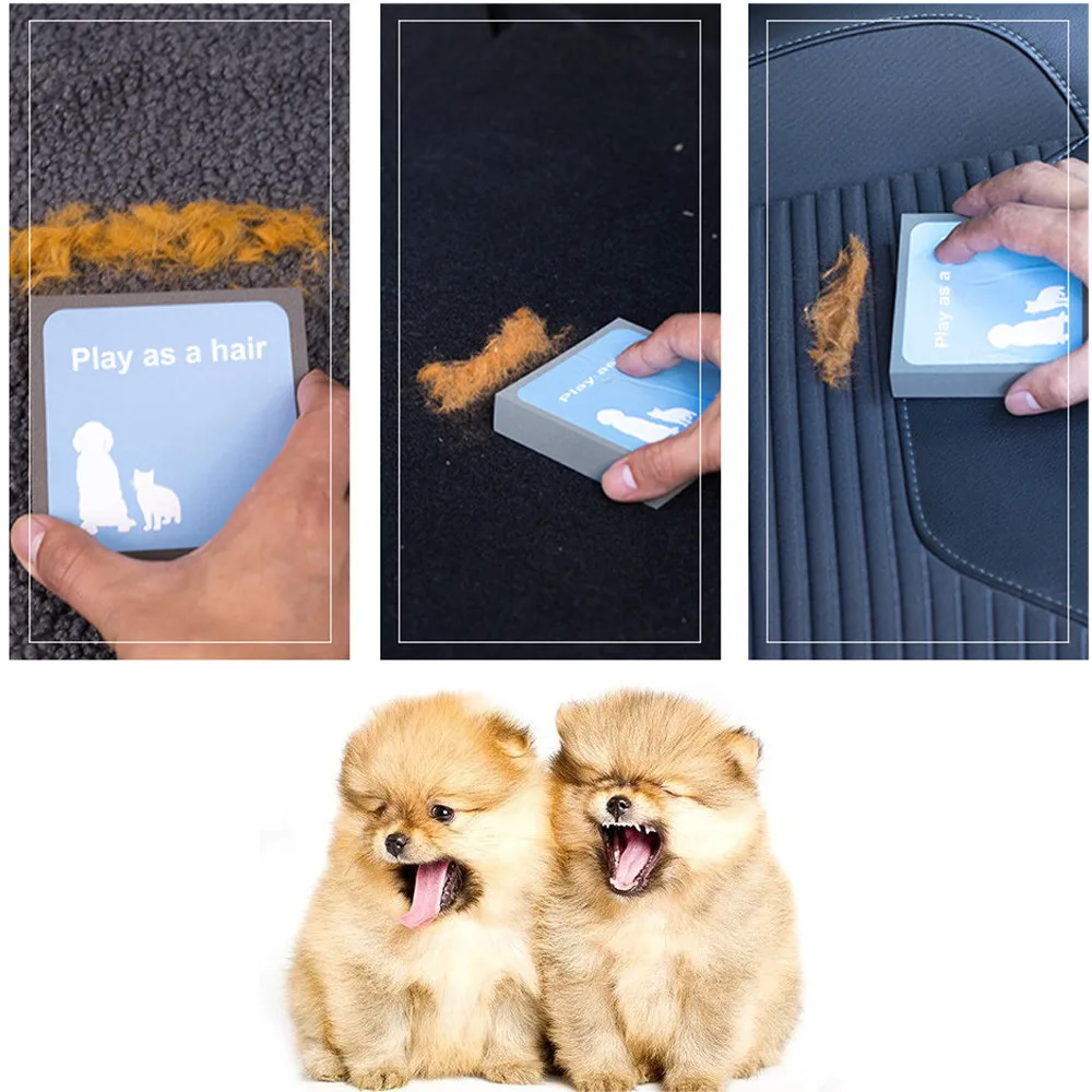 Pet Dog Cat Cleaning Brush Foam Carpet Hair Fur Suction Remover Cleaner