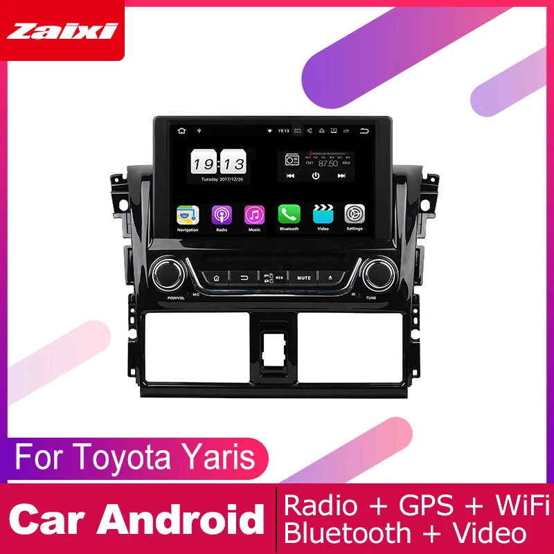 

ZaiXi android car dvd gps multimedia player For Toyota Yaris 2014~2016 car dvd navigation radio video audio player Navi Map