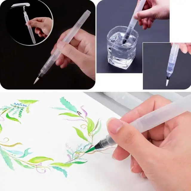 Students Portable Paint Brush Water Color Brush Pencil Soft Watercolor Brush Pen For Beginner Painting Drawing Art Supplies Gift 5