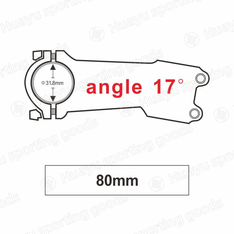Keddie алюминиевый сплав и карбоновый вынос руля велосипеда шоссейный велосипед легкий ствол MTB/углеродный ствол 31,8*80/90/100/110 мм - Цвет: 17 angle x 80mm