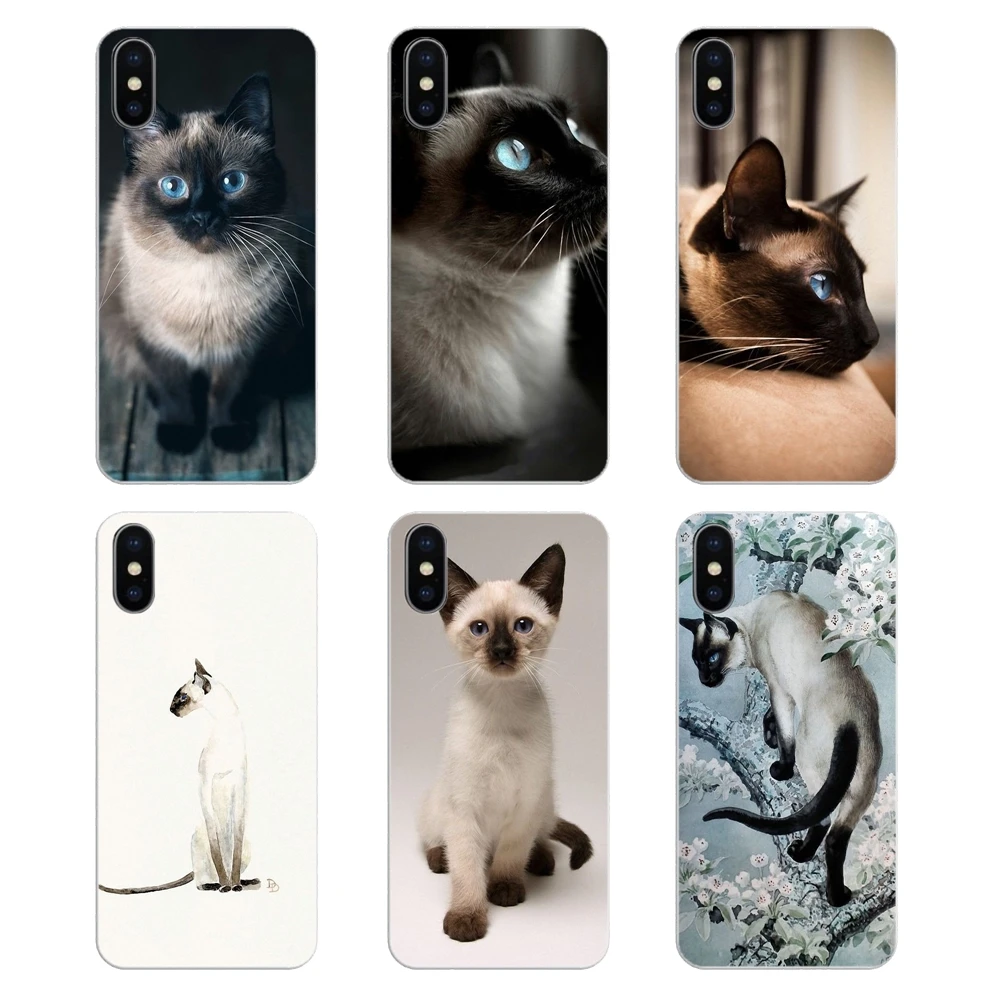 

Silicone Phone Shell Cover Blue Point The Traditional Siamese Cat For Apple iPhone 4 4S 5 5S 5C SE 6 6S 7 8 X XR XS Plus MAX
