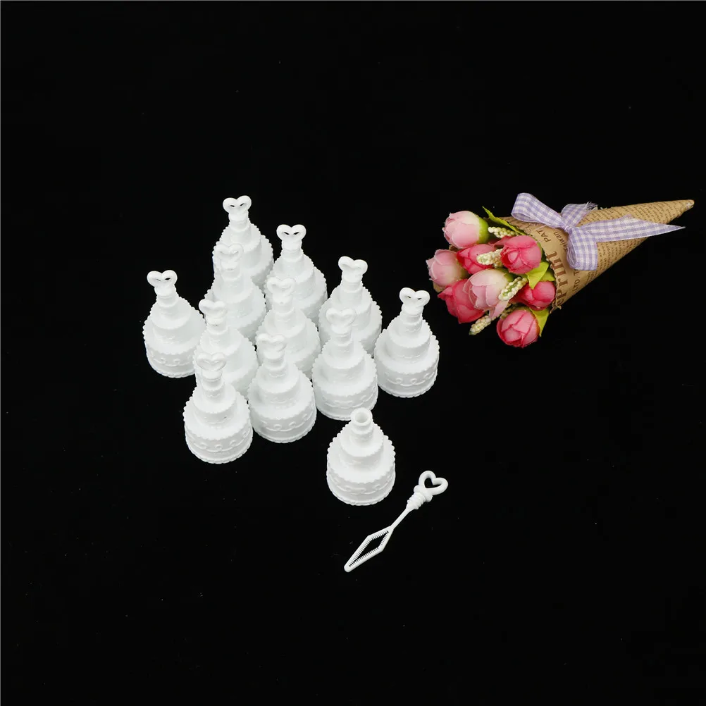 5/12pcs White Cake Empty Bubbles Soap Bottles Romantic Wedding Birthday Party Decor Event Festival Supplies Kid Toy 5/12pcs White Cake Empty Bubbles Soap Bottles Romantic Wedding Birthday Party Decor Event Festival Supplies Kid Toy