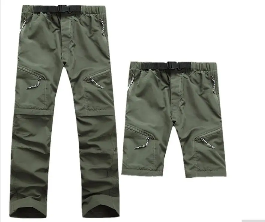 Быстросохнущая верхняя одежда Для мужчин брюки Съемный FishingHiking CampingSport дышащие штаны Для мужчин УФ Защита брюки Active армейские брюки