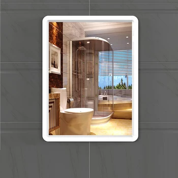 

Bathroom mirror free punching wall mirror for bathroom square makeup mirror toilet wall Dressing mirror wx11200946