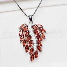 Гранат ожерелье натуральный настоящий Красный Гранат 925 Серебро кулон 0.12ct* 20 штук драгоценных камней# XY180919006