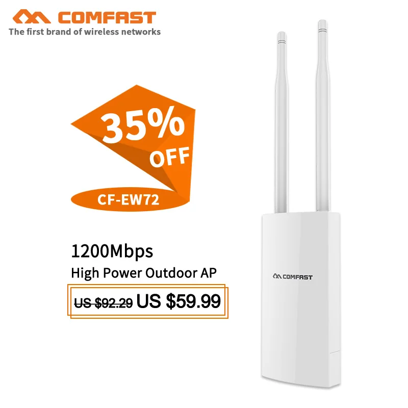 500 мбит/с 1200 МВт беспроводной открытый AP POE wi fi маршрутизатор 802.11ac двухдиапазонный усилитель сигнала ретранслятор базовая станция мост