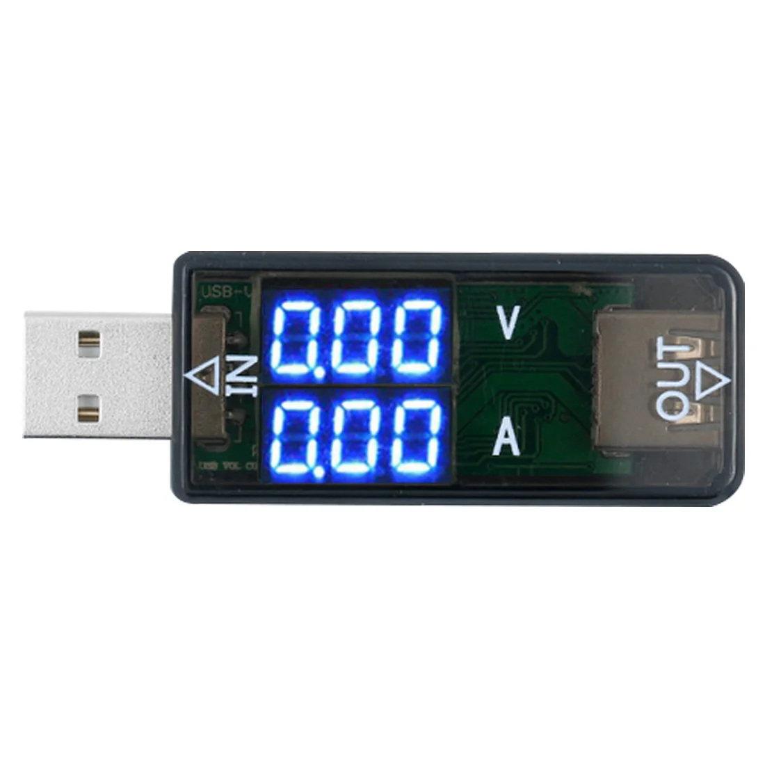 Mini USB Charger Doctor Voltmeter Ammeter 1PC DC3.2 10V 0 3A ammeter USB LED dual display