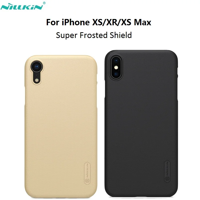 For iPhone X/ XR/XS Max Nillkin Frosted PC Hard Back Cover Case XS Plus matte phone case 6.1 6.5 gift hold | Мобильные телефоны и