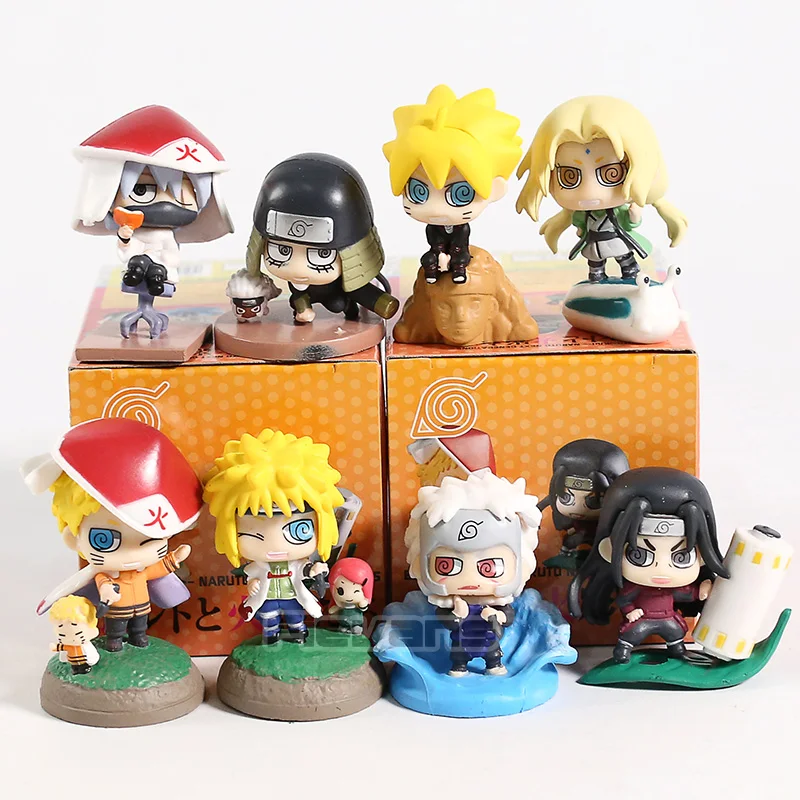 

Boruto:Naruto Next Generations Boruto Shodai Senju Hiruzen Naruto Minato Tsunade Kakashi Mini PVC Figures Toys Dolls 8pcs/set