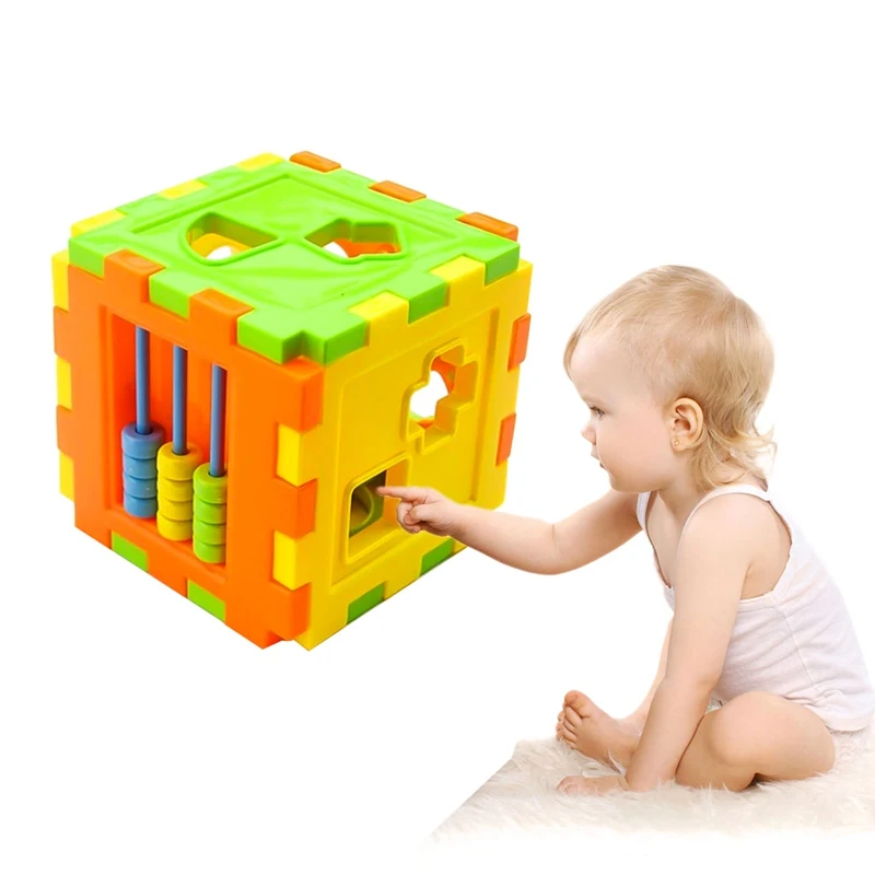Colorful Baby Math Square Matching Blocks Children Sorting Box