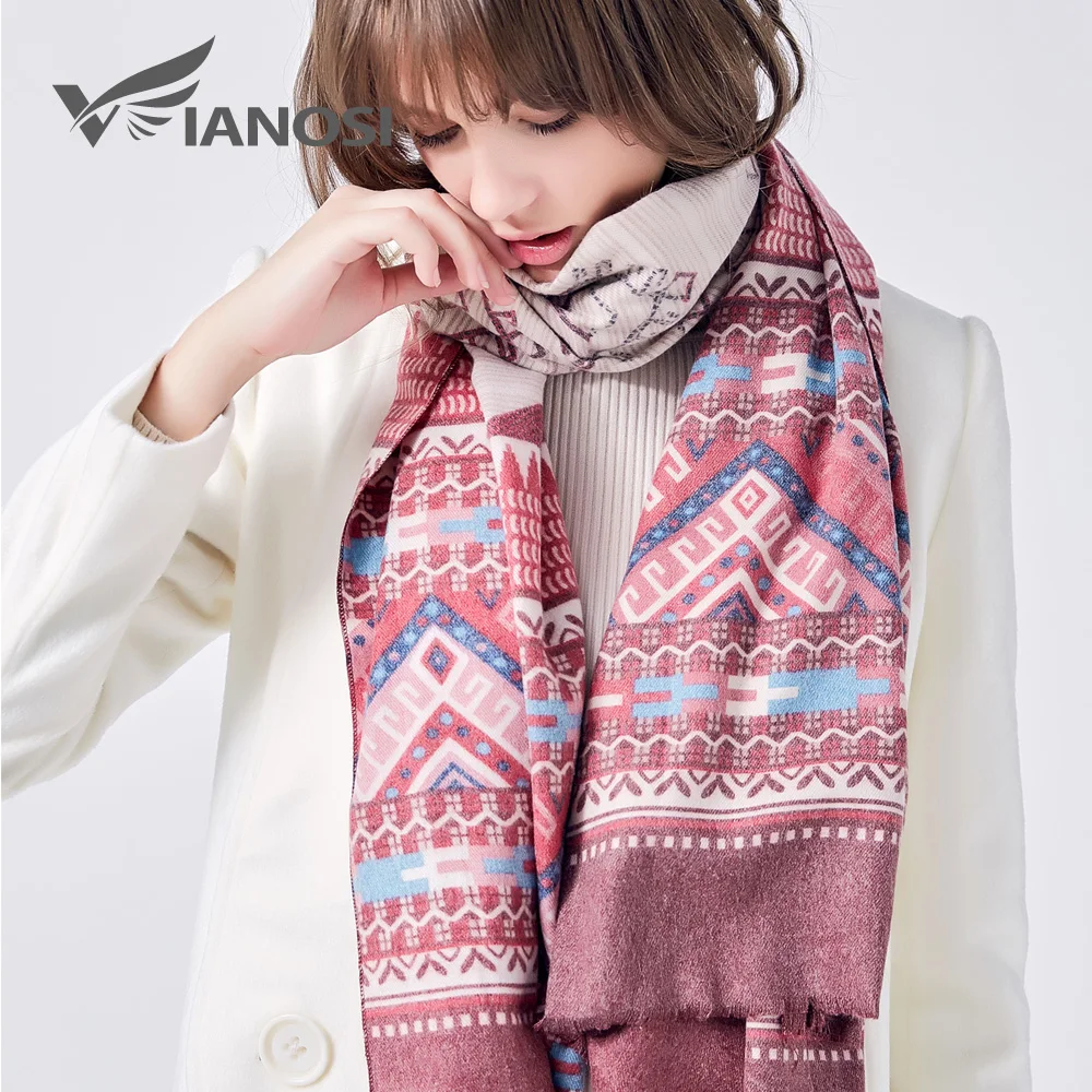 VIANOSI Classic Design Cashmere Scarf Women Winter Scarves Wrap Fashion