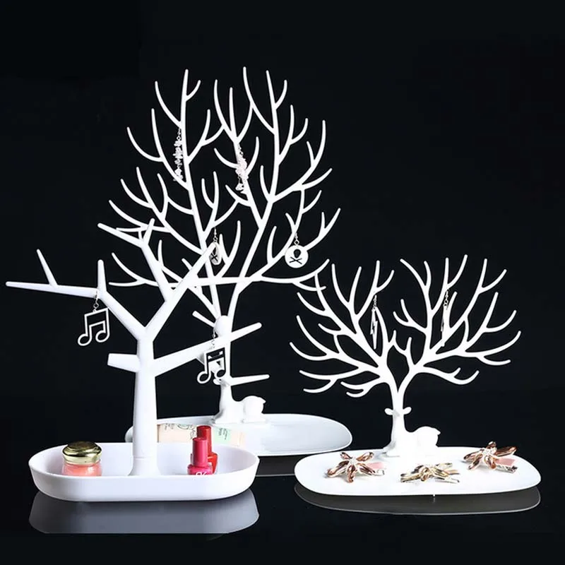 

New Fashion Tree Branch Shape Key Display Rack Jewelry Organizer Plastic Storage Shelving Hanger For Keys Earring Display Rack