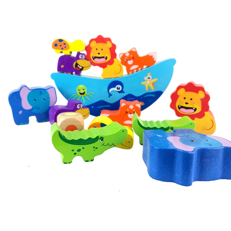  Kids Wooden Montessori Educational Toys For Children 3D Puzzle Clever Board Montessori Balance Toy  - 32901757053