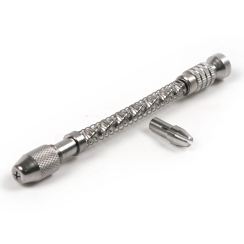 Precision Pin Vise Model Hand Drill Set Hobby Jewelers Tool with 2pcs