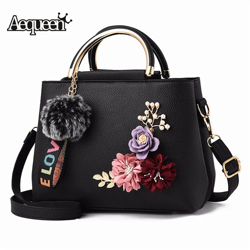 AEQUEEN Sac A Main Femme Color Flowers Shell Women s Tote Leather Clutch Bag Small Ladies