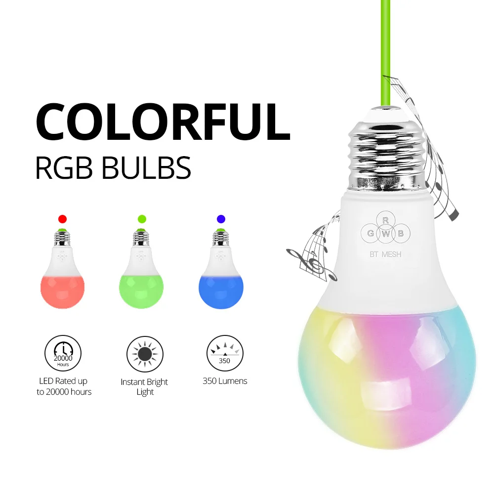 Bluetooth Светодиодная лампа E27 4 5 Вт RGBW светодиодные фонари 0 умная для освещения