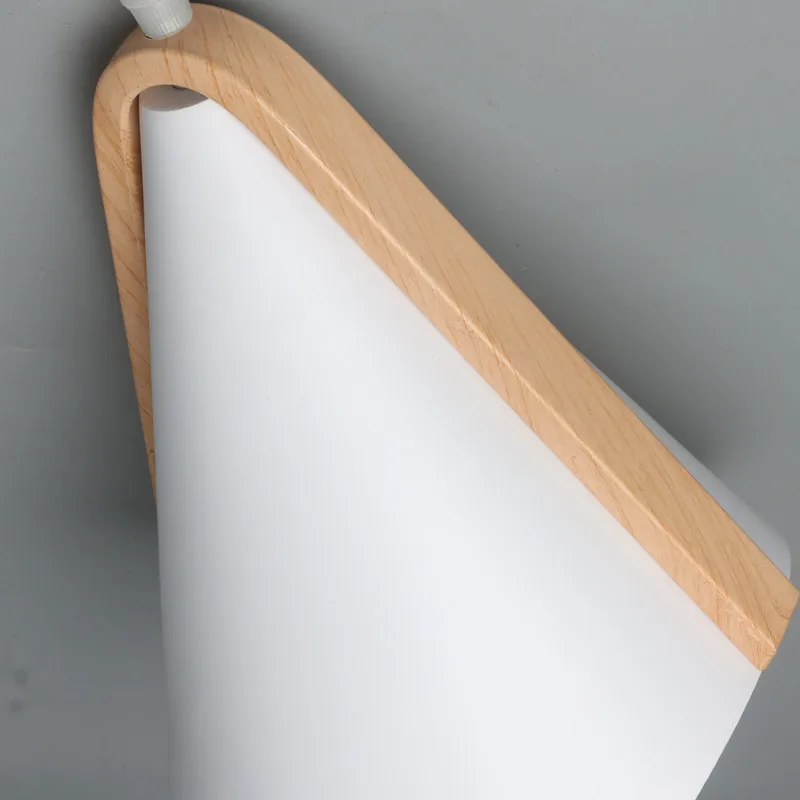 Подвесной светильник из дерева и металла в Северной Европе, белый бра для гостиной, столовой, украшения для дома, светодиодный подвесной светильник