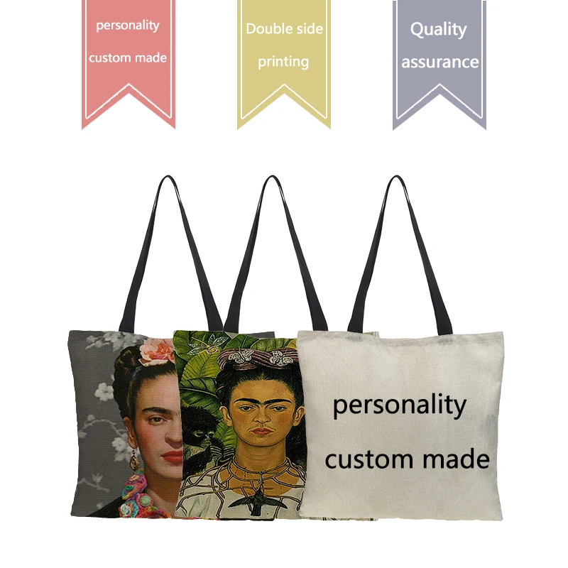 Crowsdale, индивидуальная Двусторонняя Льняная сумка с принтом, серия botany, женская большая сумка для покупок, женская сумка на плечо, 43 см* 43 см