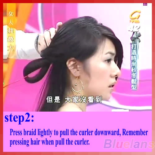 Hot 2pcs Womens Girls Topsy Tail Hair Braided Tool Ponytail Maker Styling Tool Hair 8V99