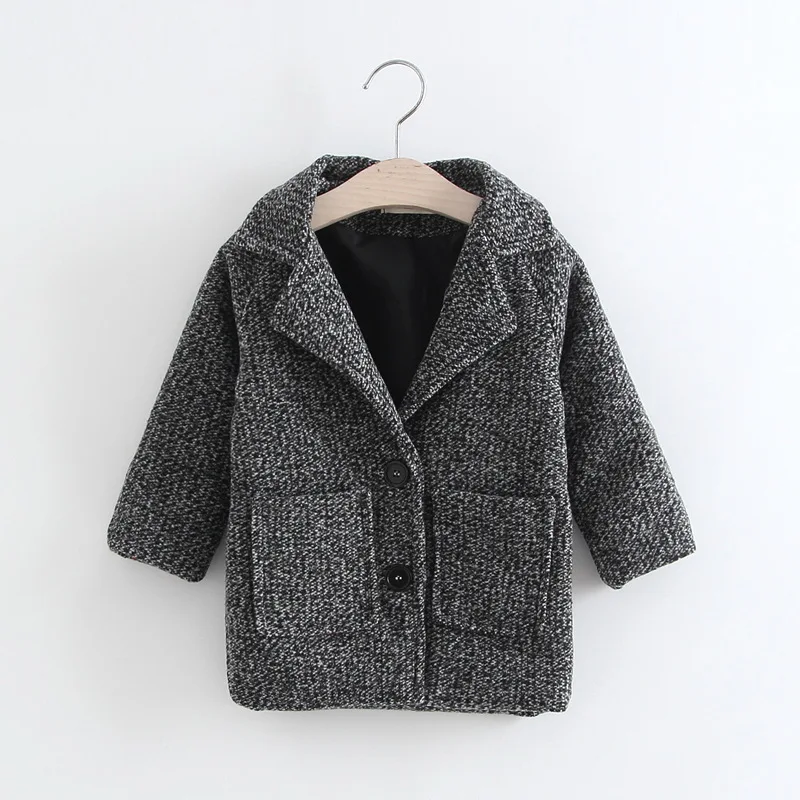 

New Kids Girl Jacket Thickness Kids Coats Fashion 2-7 Old Size Autumn Winter 9GT013