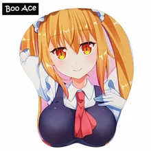 Кобаяши-сан Чи нет дракона горничной! Аниме Ecchi 3D коврик для мыши груди с силиконовым гелем грудь отдых 26*22 см 2WAY