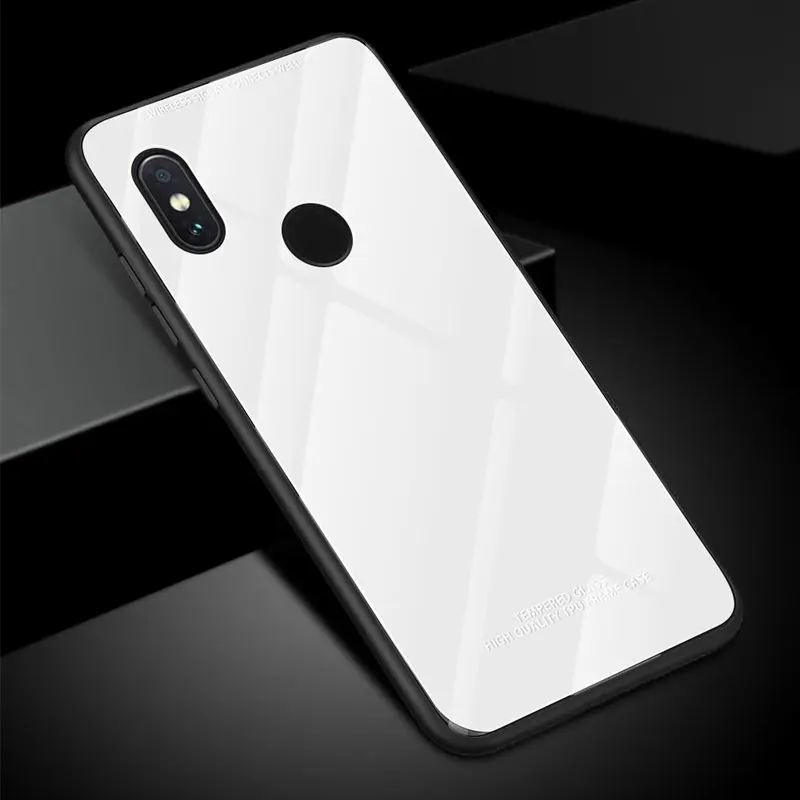 Чехол для Xiaomi Redmi 7 7a note7 note5 pro note6 pro Роскошный Глянцевый стеклянный чехол для телефона s для Xiaomi 9 9se Mi9 Mi9se Redmi K20 - Цвет: white