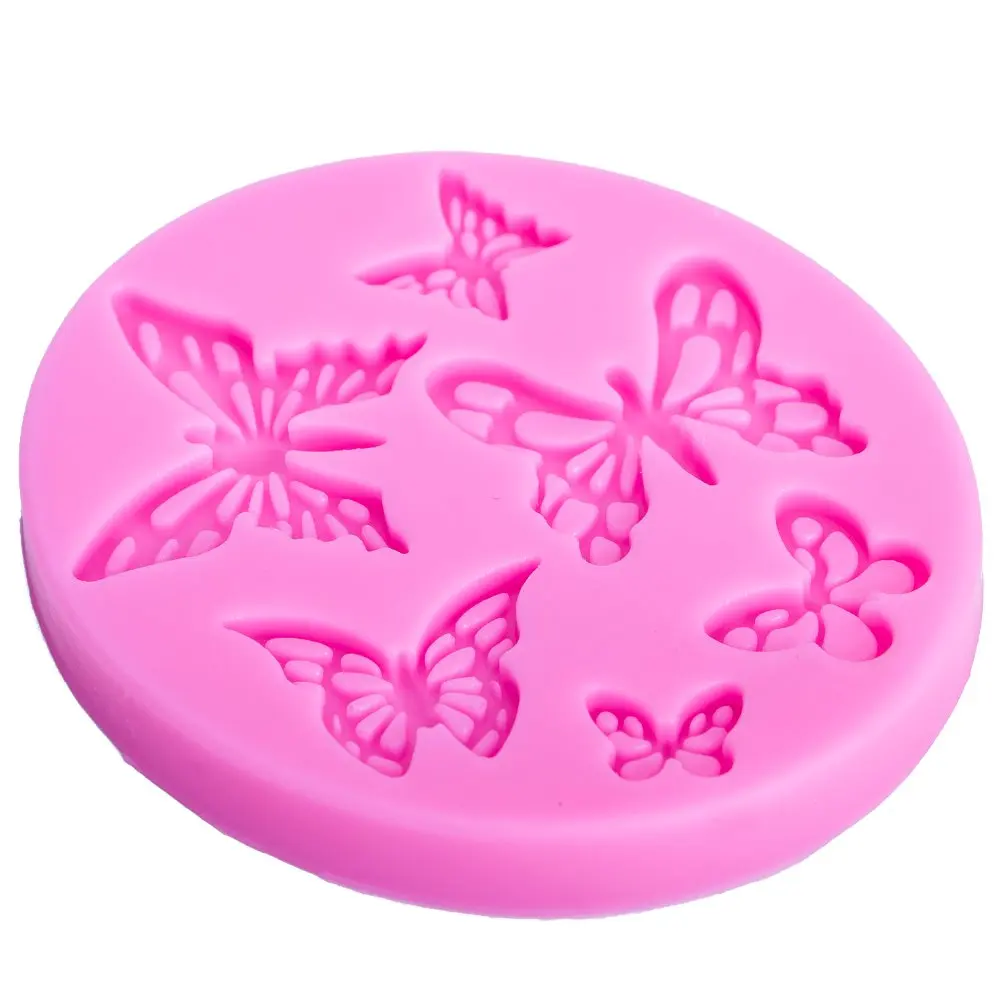 Форма бабочки 3D ремесла рельефная шоколадная Кондитерская помадка силиконовая - Фото №1