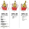 Interruptor de flujo de bomba de agua de paleta, interruptor de flujo de agua, HFS-25, HFS-20, 1 