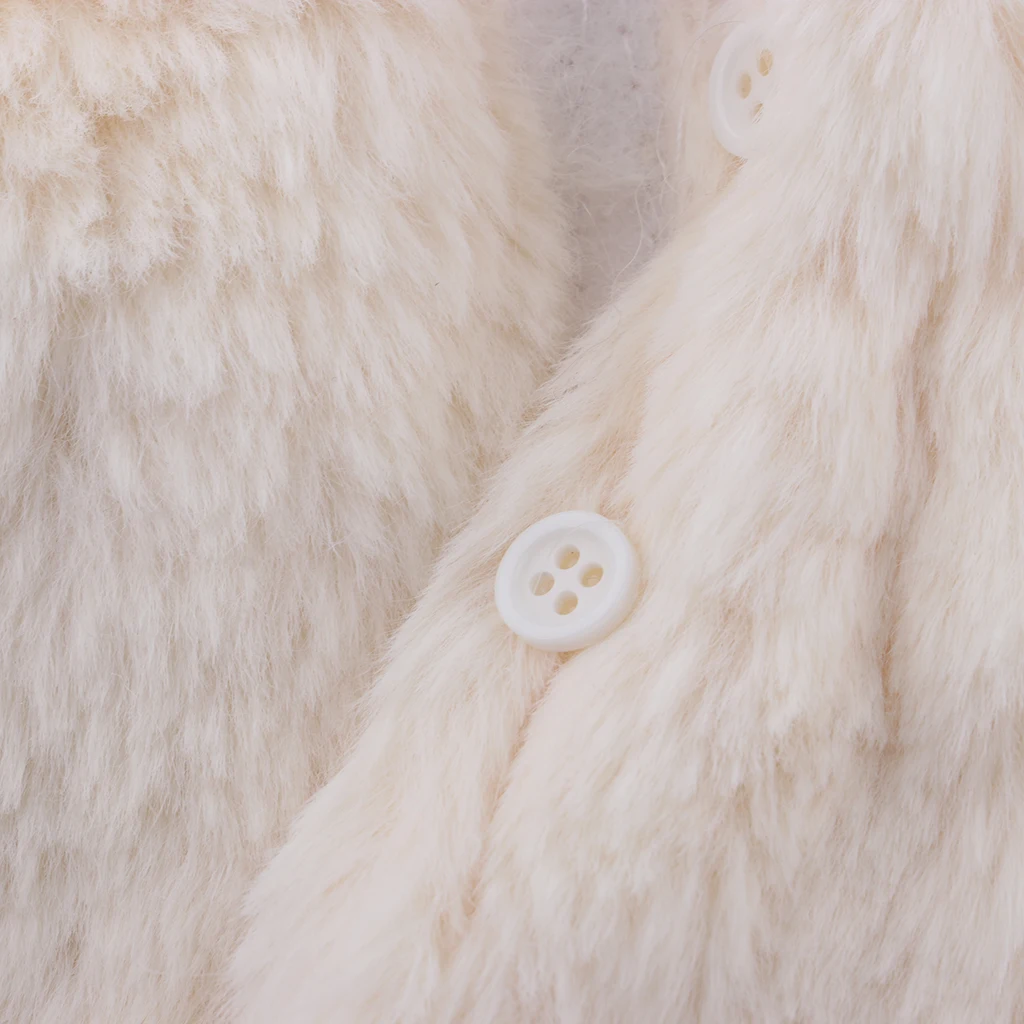 Winter Plush Coats Fit for 1:6 Scale Girl Dolls, Fashion Modern Doll Clothes and Accessories - White