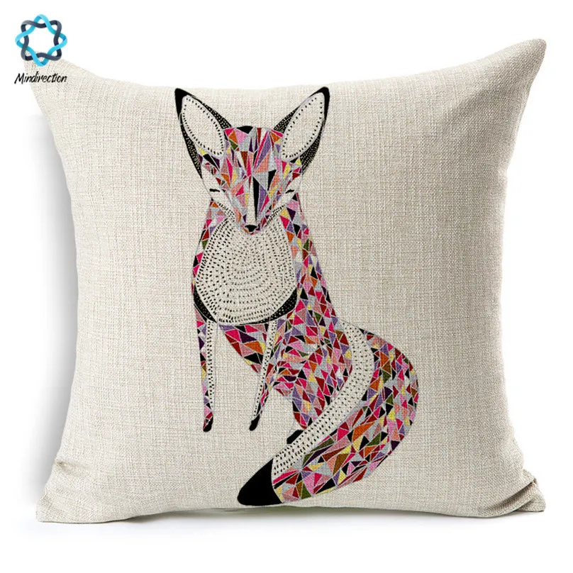 Cotton Linen Square Throw Pillow Case Decorative Cushion Cover