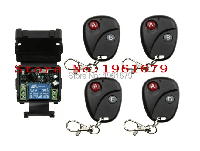 

Мини беспроводной пульт дистанционного управления DC 12 в 1 канал умные товые приборы 1 приемник + 4 передатчика