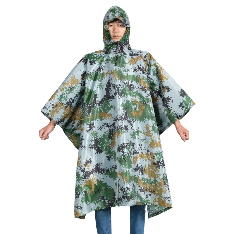 CQR Hooded Unisex Poncho Waterproof Camping Outdoor Cycling Sports Rain Compact Packable Tent
