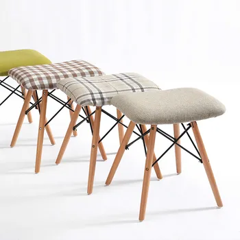 

Solid wood stool fabric dining stool makeup stool fashion creative computer stool dressing home bench