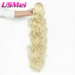 Usmei 32 ''Синтетический хвост Wowen волнистые 613 # коготь клип в хвост волос термостойкие поддельные части волос 5 видов цветов