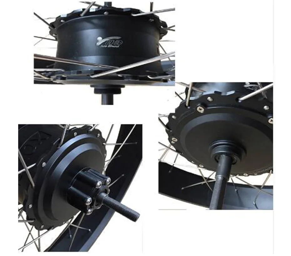 Best High Speed 48V 1000W Hub Motor Rear Electric Wheel Motor Fat Tire 20" 26" 4.0 Brushless Gear Hub Motor Ebike for Free Shipping 7