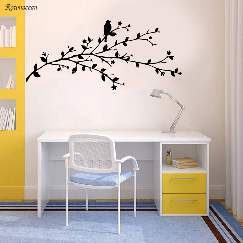 Art Home Decor Vinyl Wall Decal Sticker Tree Branch Bird Children's Bedroom Z223