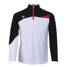 Высокое Качество Гольф Аутентичные осенние и зимние рубашки для мужчин на молнии рубашки поло воротник футболка быстросохнущая рубашка с длинными рукавами одежда