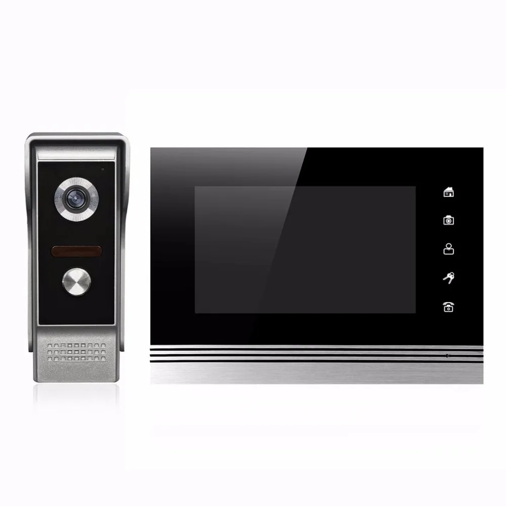 

XSL-V70Km-M4 Wired Visual Doorbell 7 Inch LCD Video Monitor Door Phone Intercom System Door Release Unlock Doorbell Camera