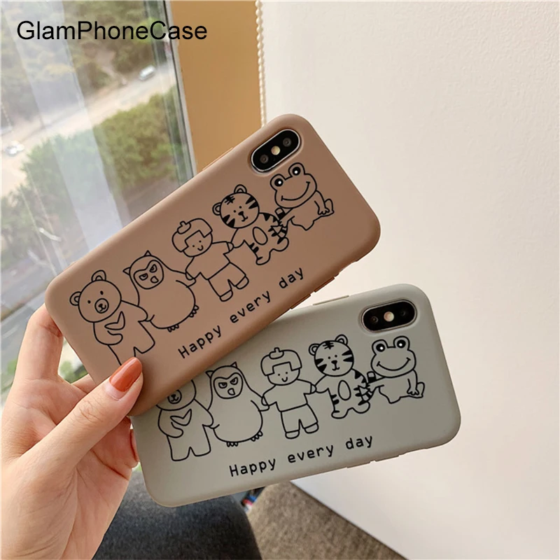 Glam чехол для телефона с милыми мультяшными животными iPhone XS Max XR X 8plus 8 7plus 7 6 S/6 Plus
