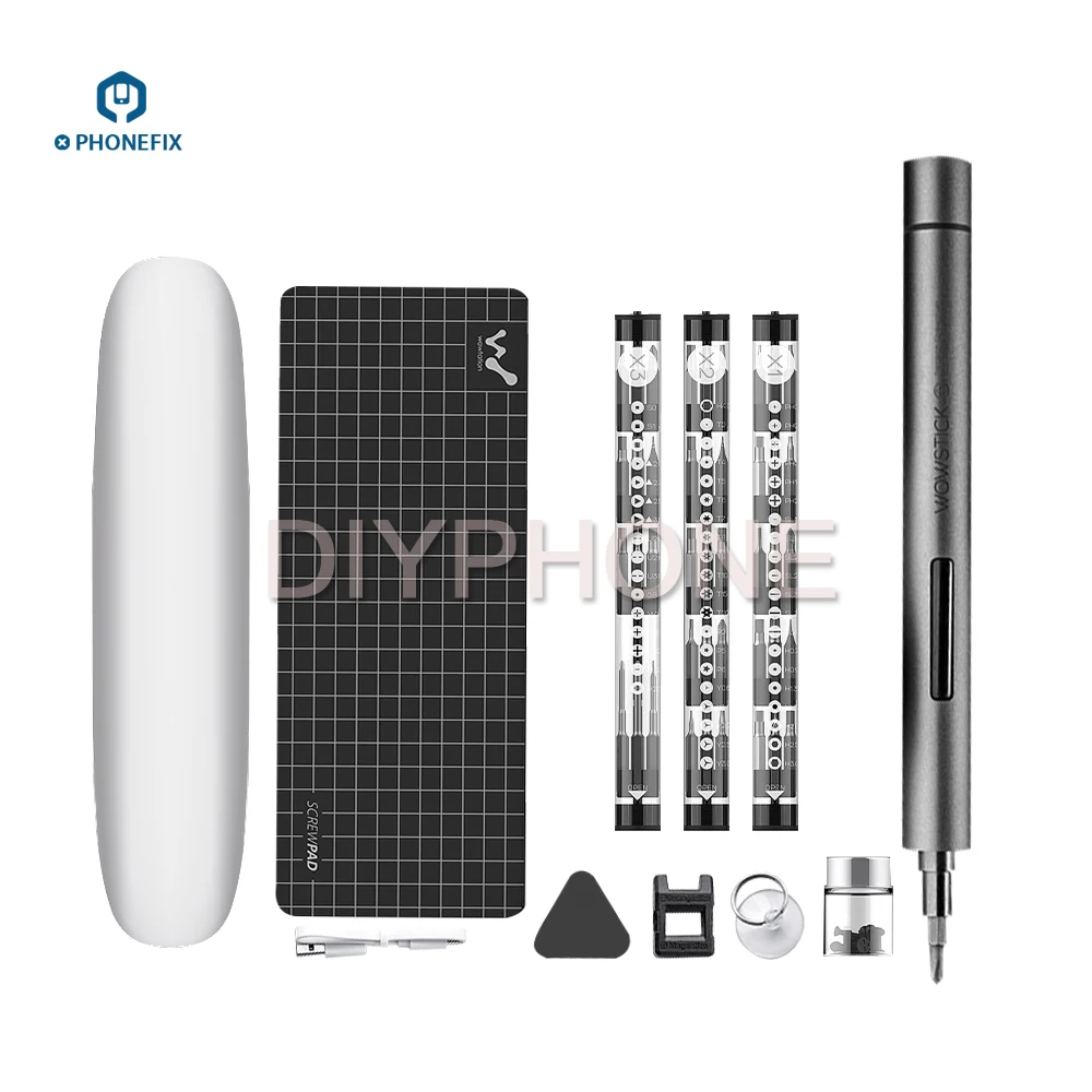 

WOWSTICK 1F+ Mini electric screwdriver Lithium Precision Screwdriver with 56pcs S2 alloy steel Bit Driver USB Charging LED light
