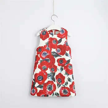 

Toddler Girl Dresses Summer Rose Floral Cotton Kids Dresses for Girls Clothes Sweet Children Casual Dress Princess Costume