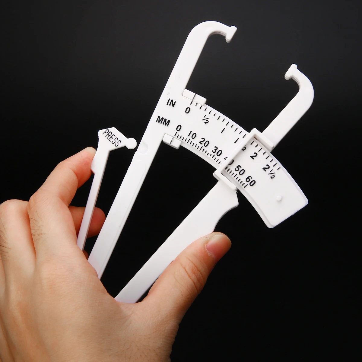 2Pcs/Set White PVC Body Fat Caliper Measuring Tape Tester Lightweight Fitness Lose Weight Equipmnet For Body Building