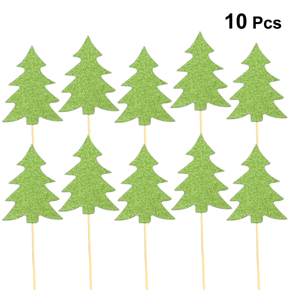10pcs-christmas-tree-cake-topper-dessert-cake-insert-card-christmas-birthday-party-cake